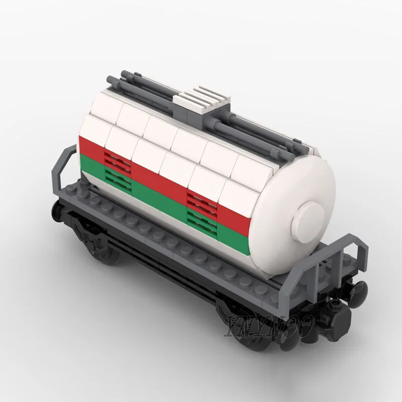 NEW Hot MOC Building Blocks City Engineering Series Modular Octan Train & Tank Car Model DIY Creative Ideas Children Toy Gifts