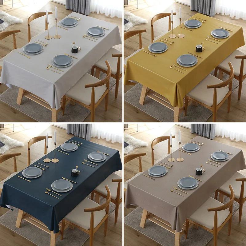 

Solid Color Rectangular Tablecloths for Table Wedding Decoration Waterproof Anti-stain Coffee Tables Cover Tablecloth Manteles