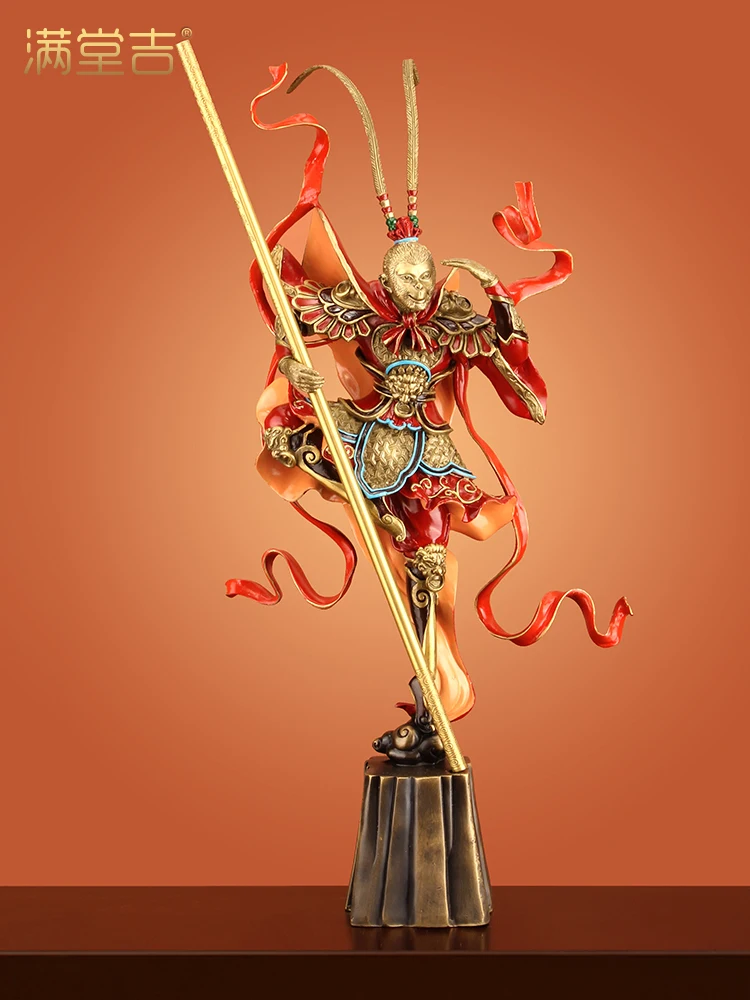 The Battle of the Buddha, Invincible: Pure Copper, Sun Wukong, Great Sage of Qi Tian, Bronze Decoration, Living Room, Gateway