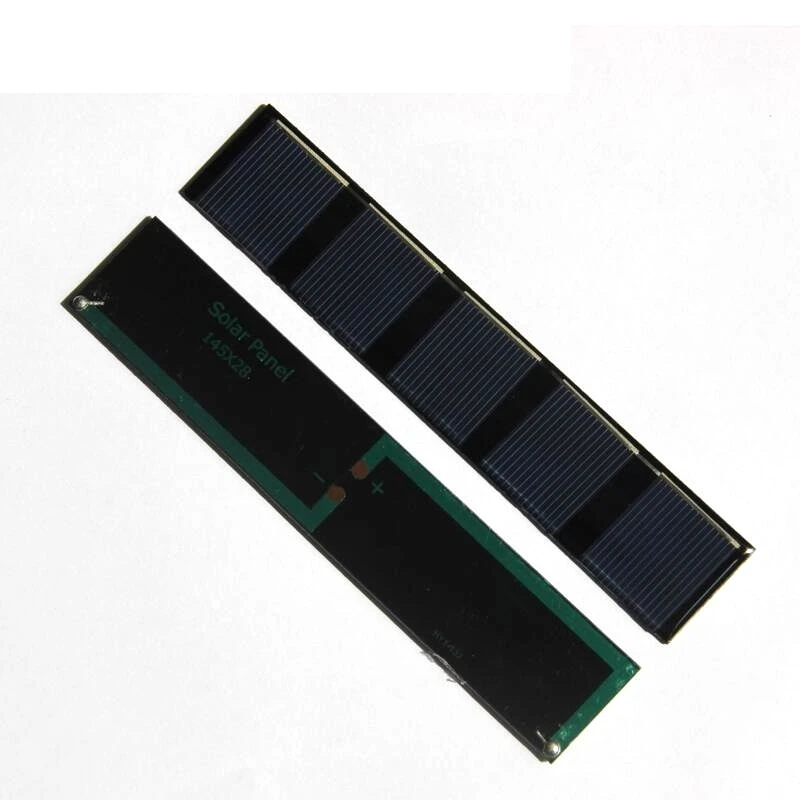 BUHESHUI 0,5 Вт 2,5 В 500 мА поликристаллическая солнечная панель солнечное зарядное устройство для 1,5 В-2 В батарейная система освещения 145*28 мм 10 шт.