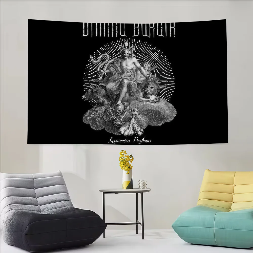Bandera de la banda D-Dimmu B-Borgir-ES, decoración artística para picnic, fiesta, hogar, camping, pancarta para fiesta al aire libre