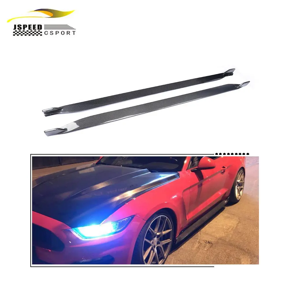 

Suitable for A pair of carbon fiber side skirt window sills Suitable for the Ford Mustang GT COUPE 2-door 2015-2017