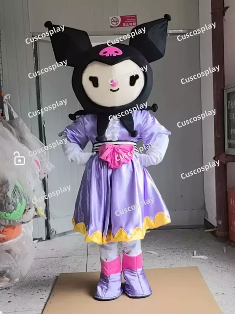 Kuromi Mascot Melody Pink Suit Purple Mascot Costume Fancy Dress Clothing  Halloween Party Carnival Events - AliExpress