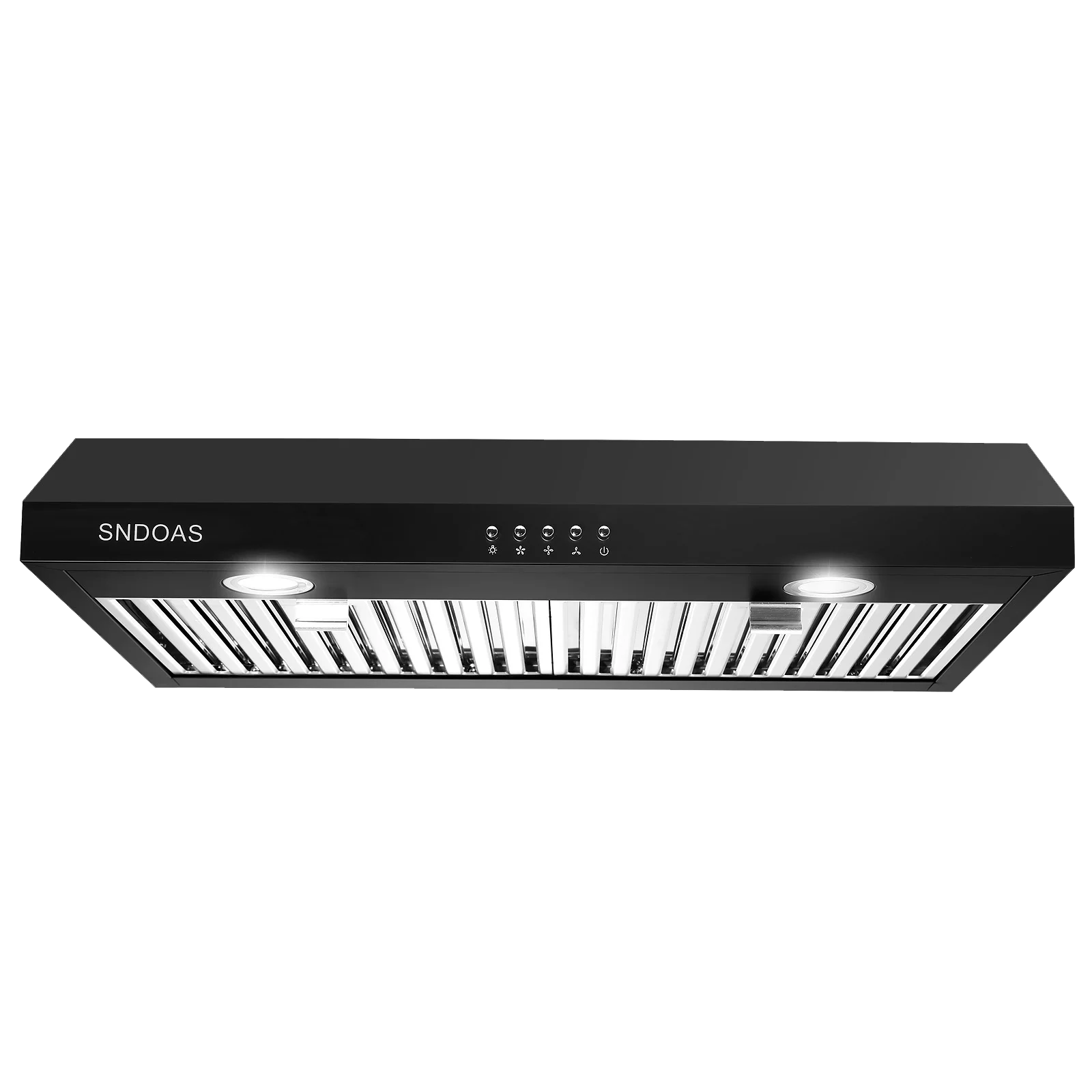 Under Cabinet Range Hood 30 Inch,Black Range Hood with 430 Spray-Painted Stainless Steel,3-speed Fan & 700 CFM Kitchen Hood