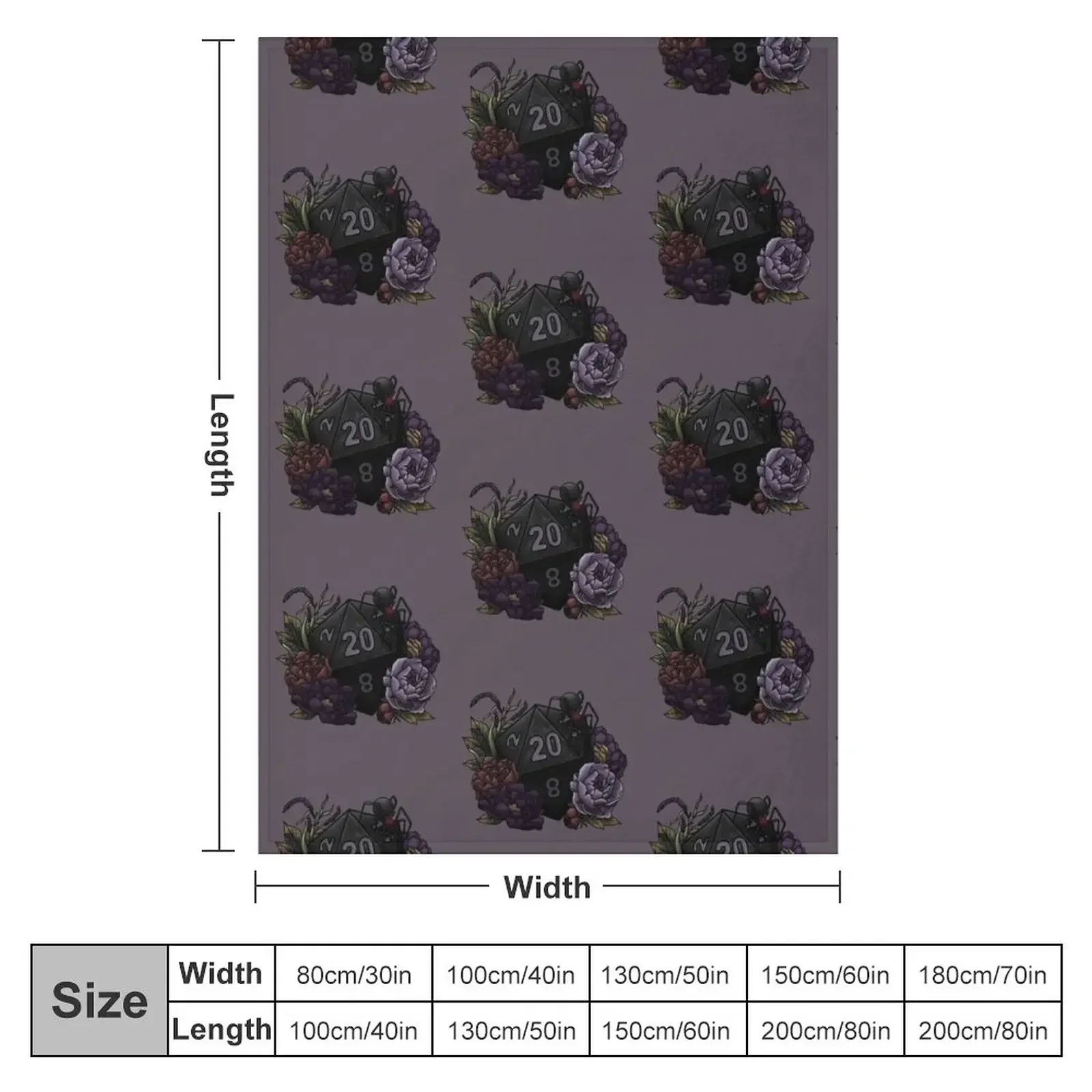 Drow D20 - Tabletop Gaming Dice Throw Blanket anime christmas decoration Luxury Thicken Blankets