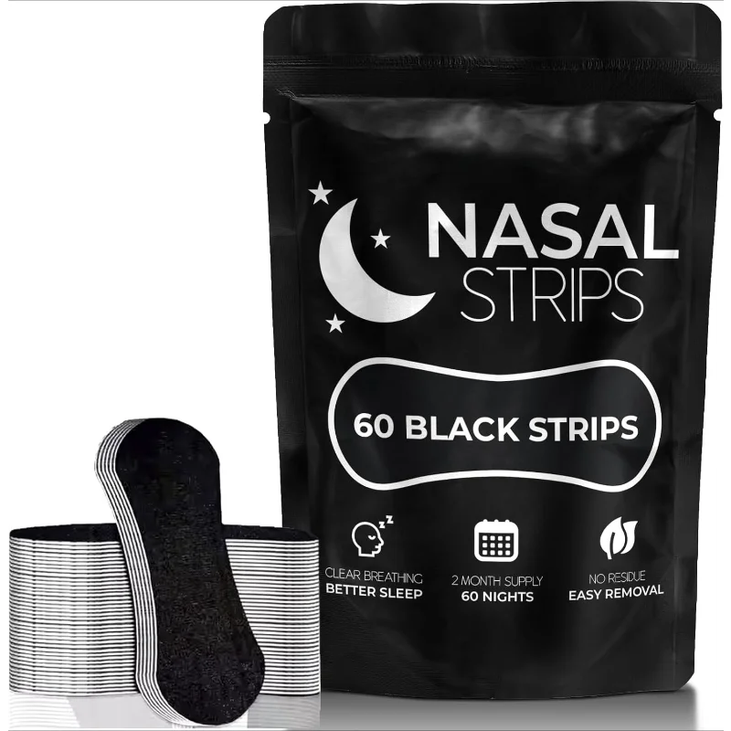 

Nasal Strips (60 Count) Unisex Strips for Sensitive Skin Enhanced Breathing Snoring Reduction Congestion Relief
