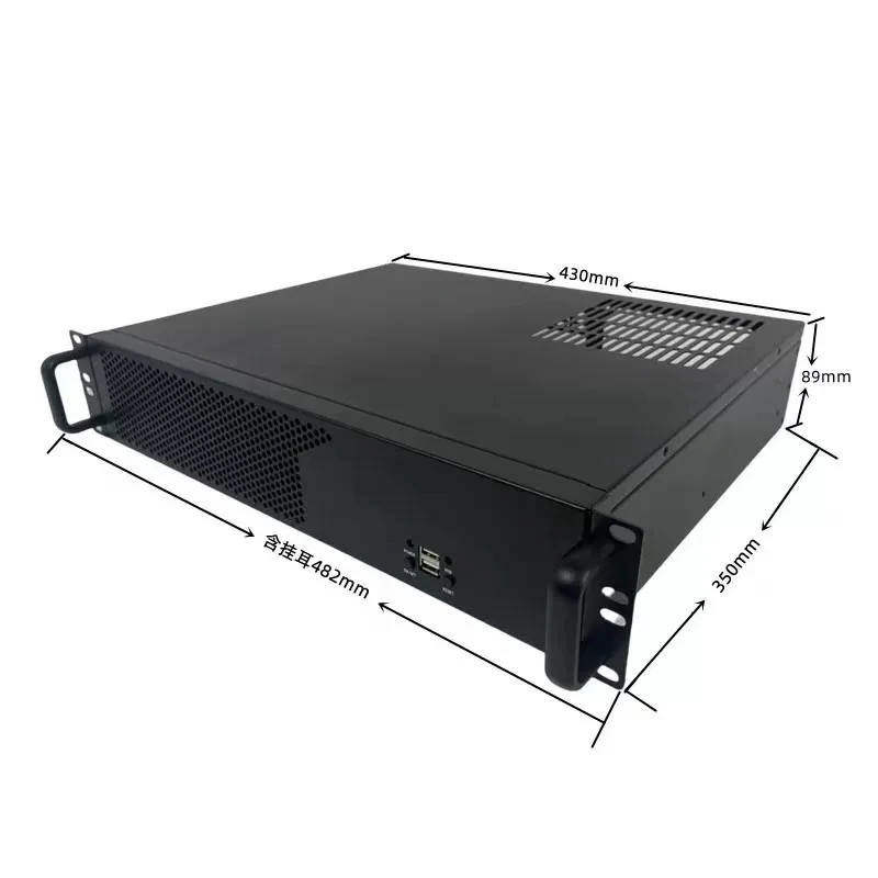 2U Rackmount Server Chassis 3 X 3.5 Bays Support ATX Motherboard For Industrial Control