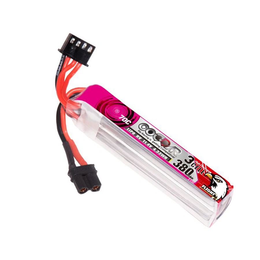 

CD3S38070HV 3S 11.4V 380mAh 70C HV Traverser Lithium Battery Pack
