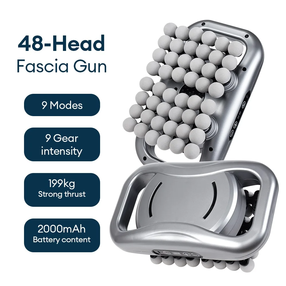 foreverlily 48-köpfe Körper Massage Pistole Hochfrequenz Vibration Faszien Pistole Zurück Taille Oberschenkel Massager Hals Schulter Massager Muskel masajeador 3