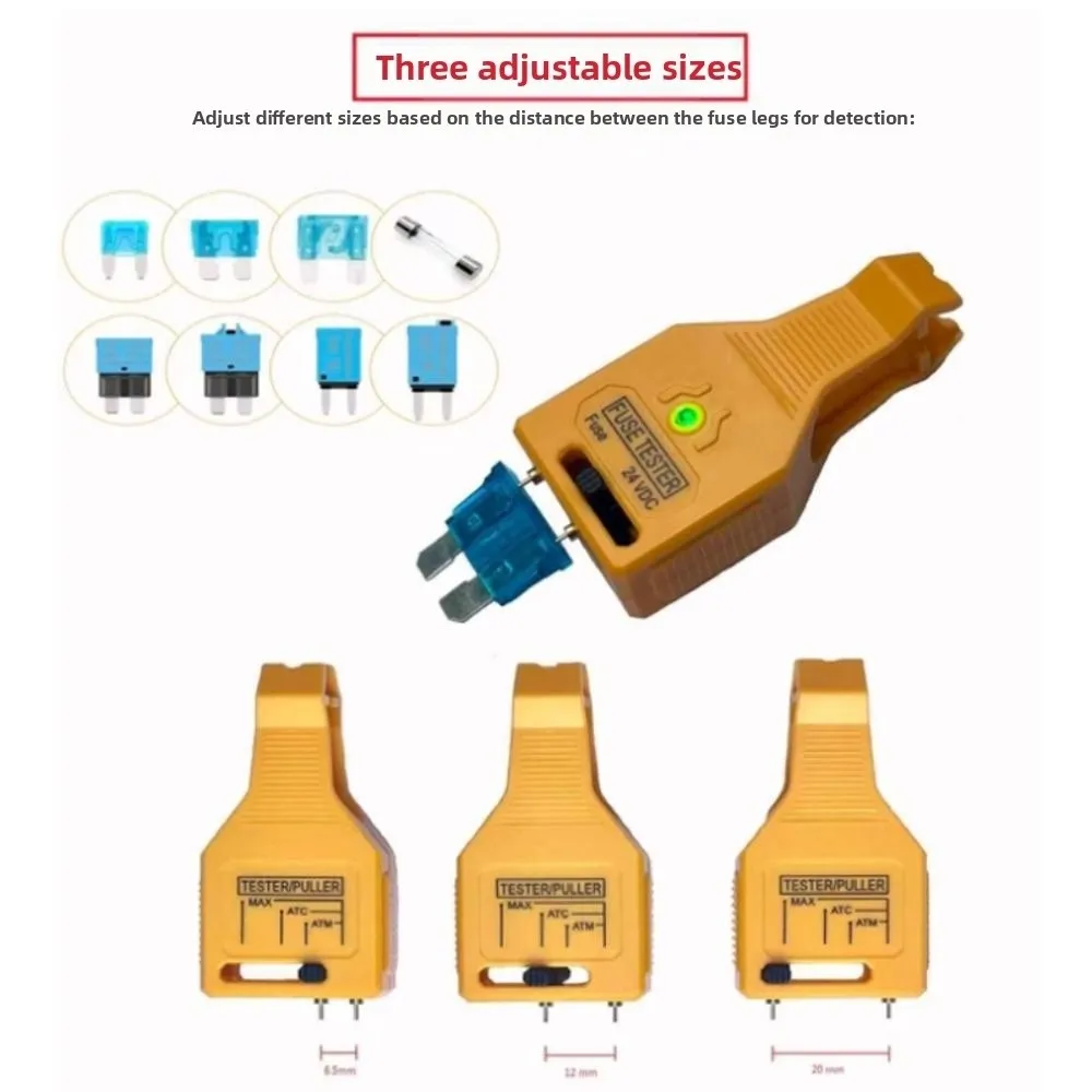 New Universal Car Fuse Tester Puller with LED Indicator Light Easy to Use Auto Checker Plastic Puller Kit for Car Fuse