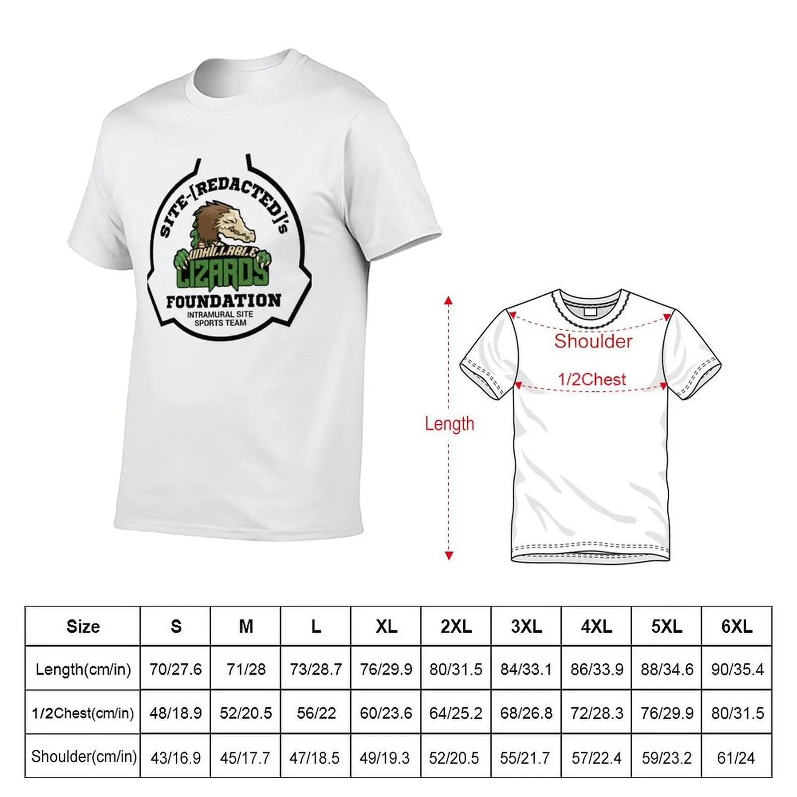 Unkillable Lizards - SCP Foundation Sports Team T-Shirt Funny t-shirts plus sizes mens graphic t-shirts hip hop
