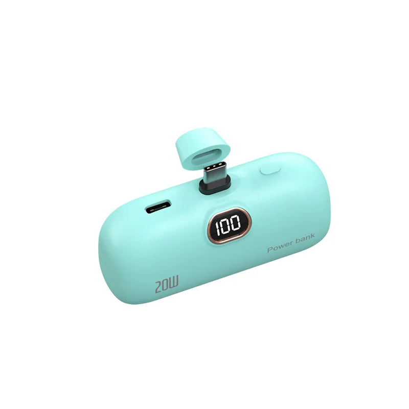 New Sale Good Quality Portable 5000mah Wireless Mini Capsule Fast Charging Power Bank 5000mA