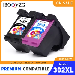 IBOQVZG 302 dla HP 302 XL regenerowany wkład atramentowy dla HP302 XL Deskjet 2130 2131 1110 1111 1112 3630 5200 3639 4520 drukarka