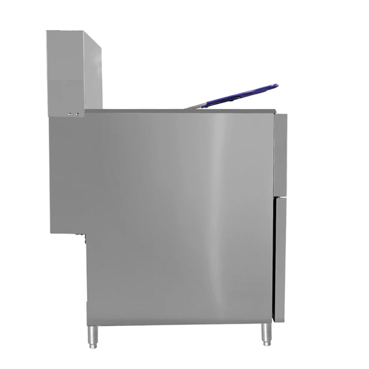 البطاطس المقلية زيت الدجاج المقلي معدات المطبخ آلة التجارية خزان مزدوج مقلاة الغاز العميق لمطعم الوجبات السريعة