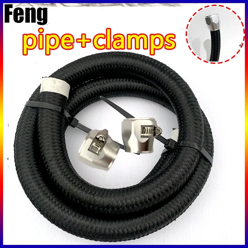 

1M 3M 5M AN4 AN6 AN8 AN10 AN12 Universal Car Inside CPE Rubber Oil Gas Cooler Fuel Hose Tube Clamp Suit Nylon Braided