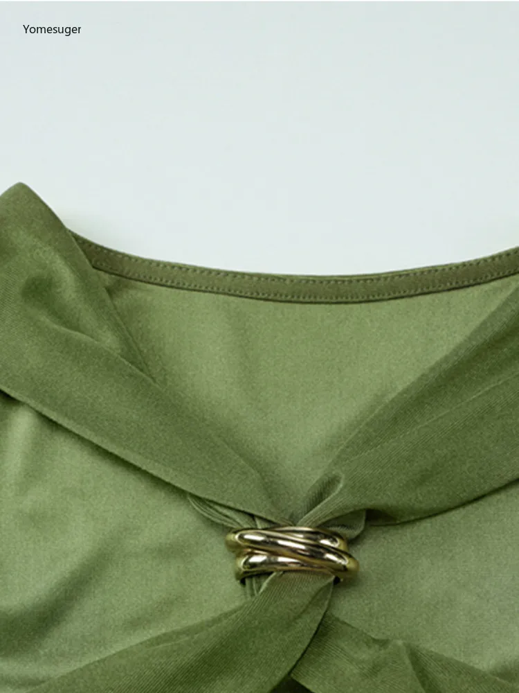 Yomesugar 우아한 러치드 바디콘 드레스 여성 힙스터 섹시한 로우컷 민소매 사이드 리본 스키니 베스티도스 생일 파티 클럽웨어