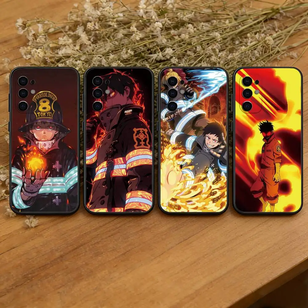 Fire Force Shinra Kusakabe Phone Case Black Silicone Soft For Samsung S25,S24,S21,S22,S23,S30,Ultra,S20,Plus,Fe,Lite