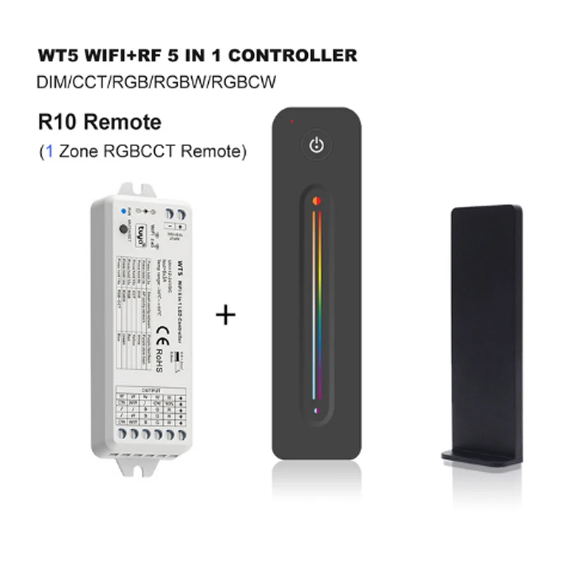 5in1 Tuya Zigbee LED Controller DC12V 24V 2CH-5CH CCT RGB RGBCCT Light Dimmer 2.4G RF Wireless Remote Control for Alexa