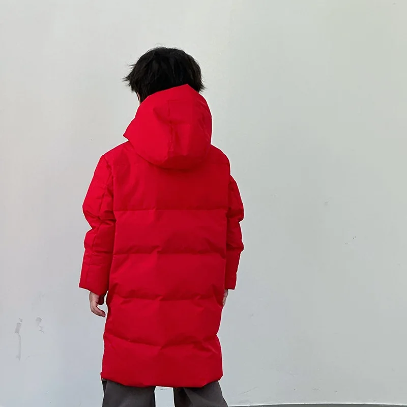 ZOETOPKID Winter Down Jacket for Girls Thick Warm Long Style Teenage Jacket Coat 4-14 Years Kids Parka Girl Outerwear Coat