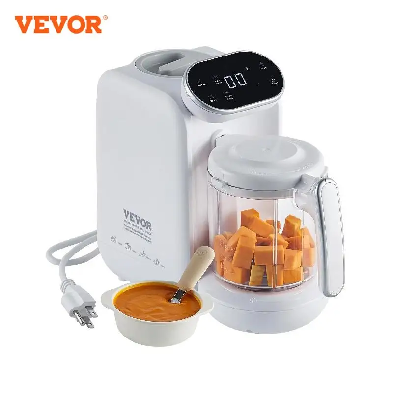 VEVOR Baby Food Maker 430W with 750 ml Tritan Bowl SUS304 5 in 1 Blender Steamer Grinder for Food Fruit Vegetable Meat