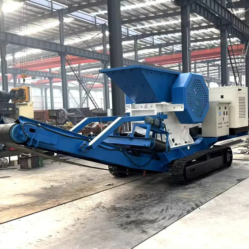 

Portable Steel Jaw Crusher With Rock Crushing Belt Conveyor Core Components Including Motor Bearing Gear
