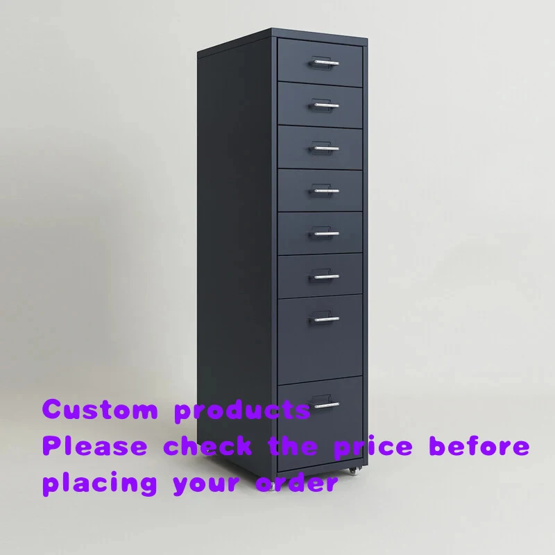custom.Dark Gray 8 Drawer Helmer Steel File Cabinet Home and Office Storage