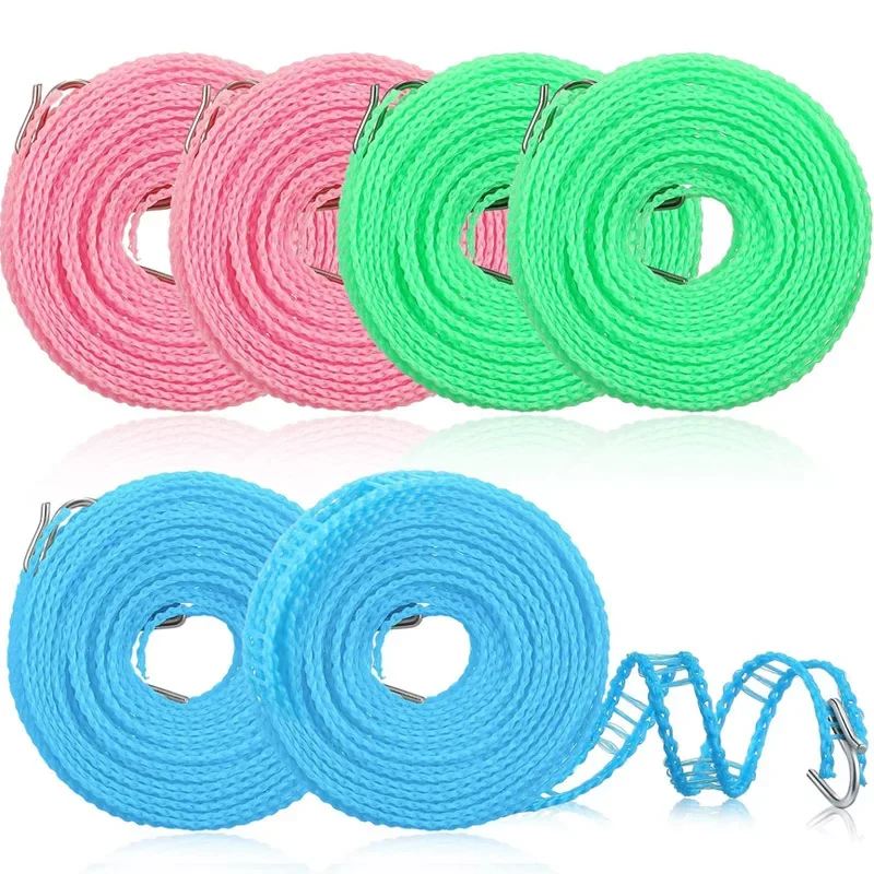 New Portable Clotheslines 3/5M Windproof Nylon Clothes Line Rope Fence-Type Clothesline Drying Quilt Rope Clothesline Outdoor