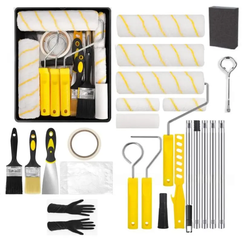 worthown-nouveau-kit-d'outils-de-peinture-murale-ensemble-de-rouleaux-a-peinture-de-9-pouces