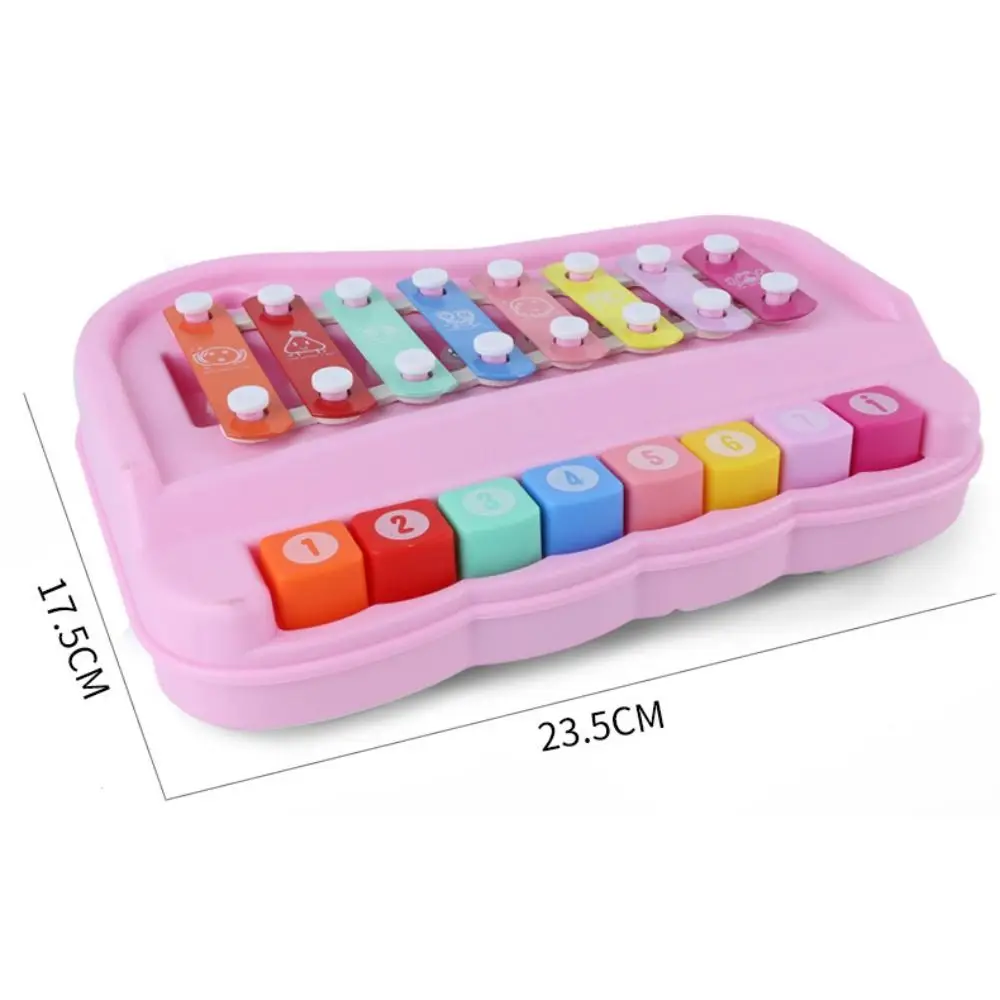 New 2 in 1 Piano Early Education with 8 Multicolored Keyboard Percussion Instrument Gift Puzzle for Toddlers 1-3 Years Old