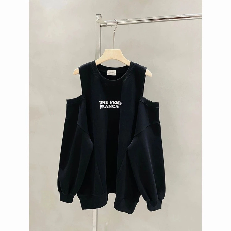 Vrouwen Kleding High Street Afdrukken Brief Losse Hoodies Sweatshirts Lente Herfst Nieuwe Lange Mouw Casual Tops Koreaanse Mode