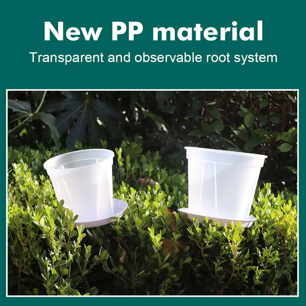 Vasos transparentes da planta para o controle da raiz, potes respiráveis do berçário para plantar orquídeas, 10 cm, 12 cm, 15 cm, 18 cm, 21 cm, 24cm