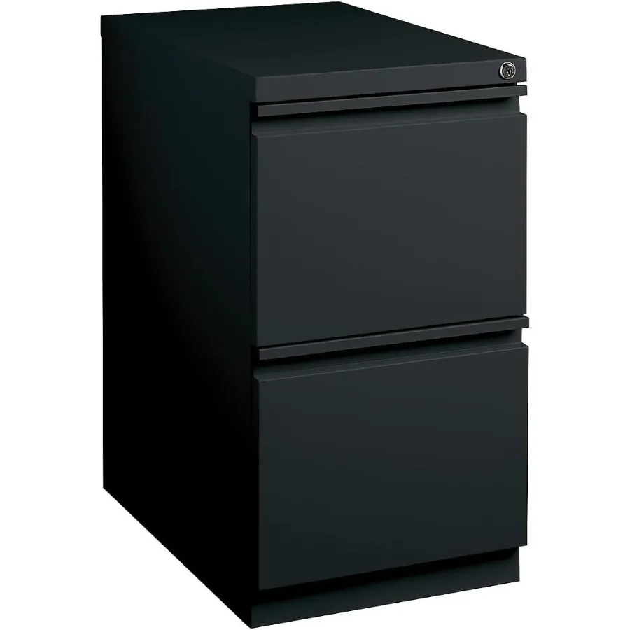 2-Drawer Mobile File Cabinet, Letter Size, Black