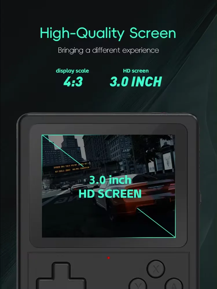 GB300 ريترو وحدة التحكم المحمولة |   2000+ ألعاب مدمجة لخرطوشة NES/SNES/GBA وG Gameboy |   لاعب محمول هدية للأطفال