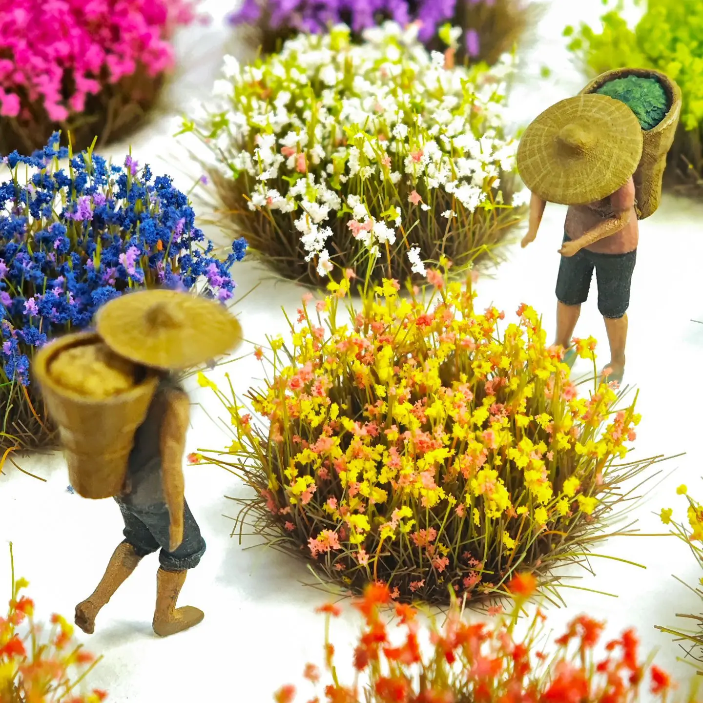 11MM Hohe Statische Blumencluster-Modellbausätze Simulationsgras- und Strauchmaterialien DIY Garten-Baumaterialien Diorama-Zubehör – Detail 10