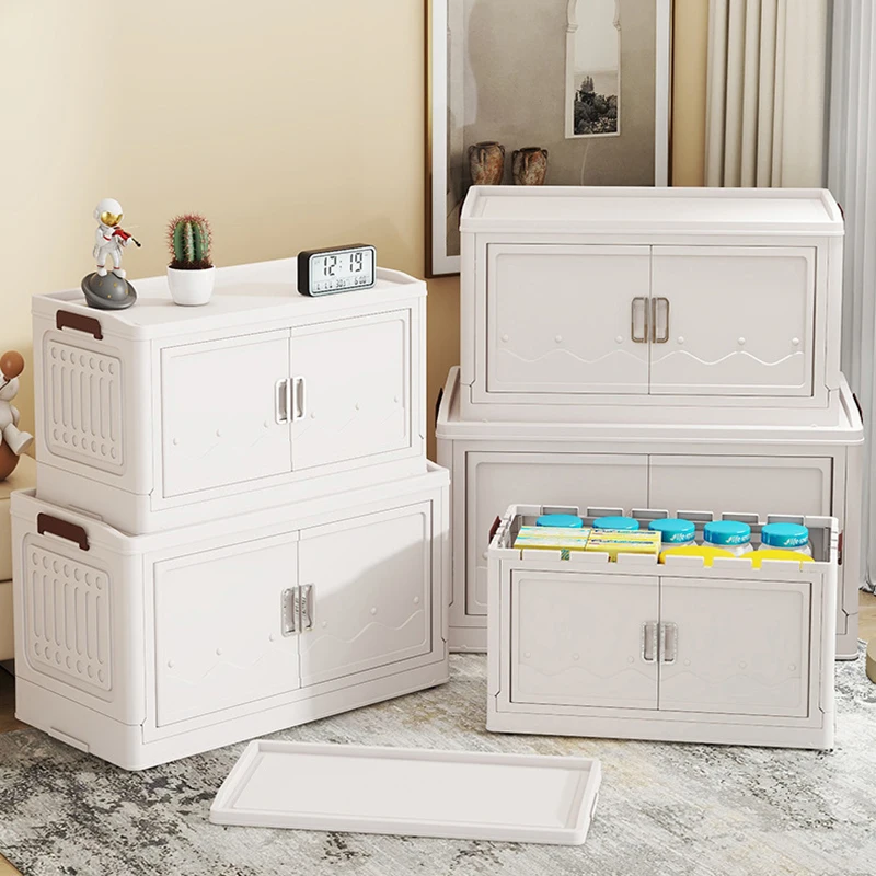 Folding Storage Box  Folding Dormitory Large Capacity Closet Cabinets Thickened Locker Plastic Stackable Sundries Organizer Bins