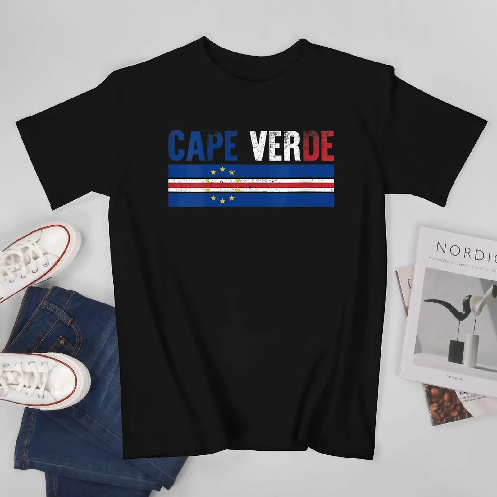 Men T-shirt IT'S IN MY DNA Cape Verde Flag Cape Verdean Fans T Shirt Men's tee Hip Hop Tshirt XS-5XL 100% Cotton