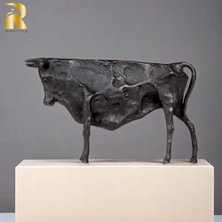 Abstract Bronze Bull Statue Bronze Replica Art Crafts by Picasso Famous Bronze Bull Sculpture For Home Decor Collection Gifts