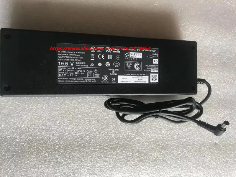 Original ACDP-160E01 19.5V 8.21A 160W AC Adapter Charger for Sony Bravia TV KD-49XD8077 XBR-49X800D XBR-43X800E Power Supply