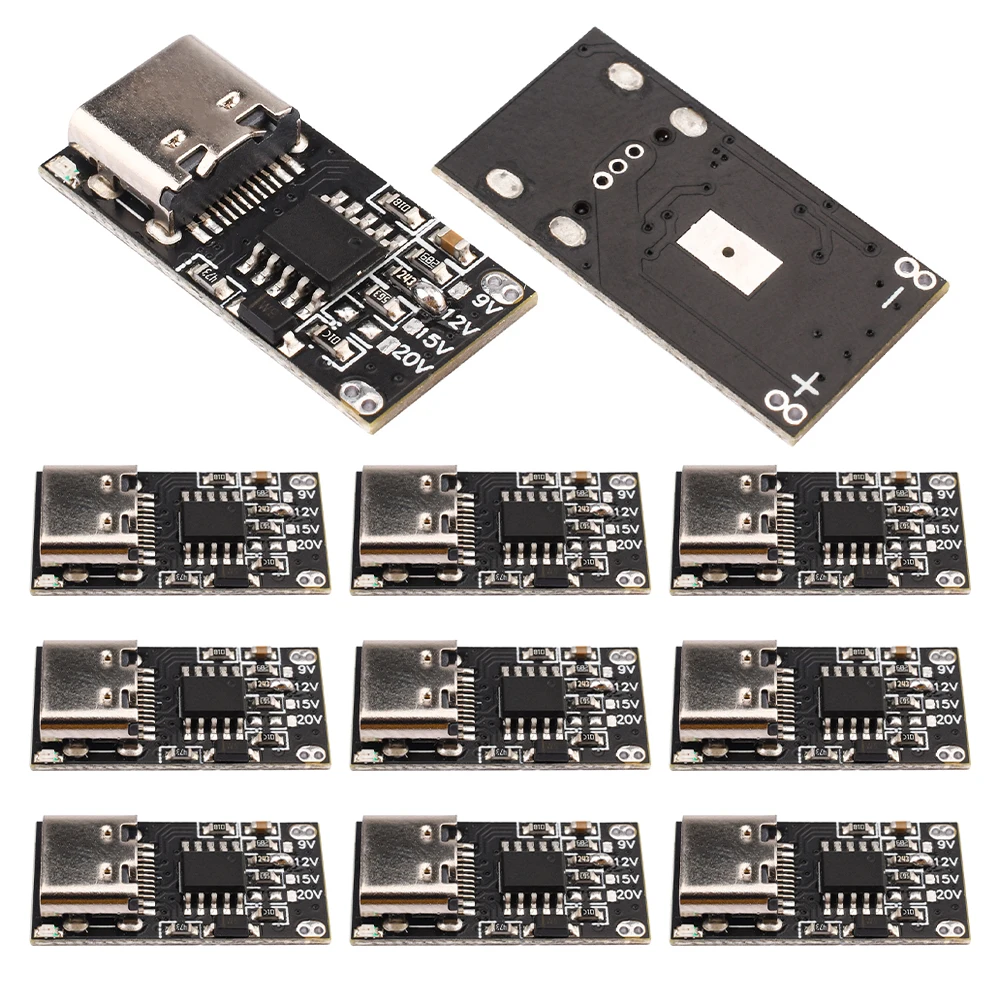 

1-10 шт. PD/QC приманка для быстрой зарядки USB-модуль повышения PD2.0 PD3.0 9 В 12 В 15 В 20 В триггер для быстрой зарядки детектор загрязнения