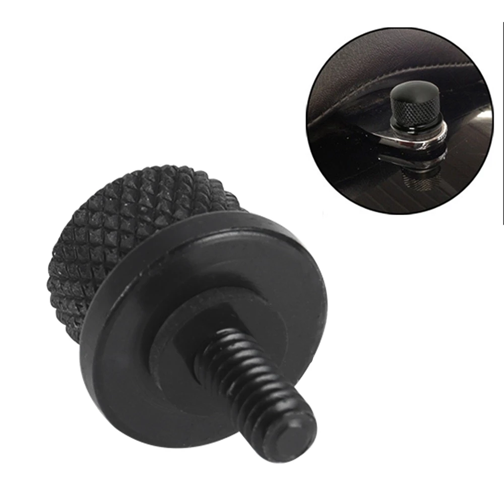 Vis de languette de boulon de siège de moto, noir chromé, pour Harley Road King Street Glide Ultra Sportster XL883 Dyna FXDB Softail Fatboy