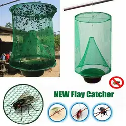 Fly Catcher Killer Pest Control Reusable Hanging Flytrap Cage Net Traps Garden Flycatcher Insect Catcher Killer Pest Control