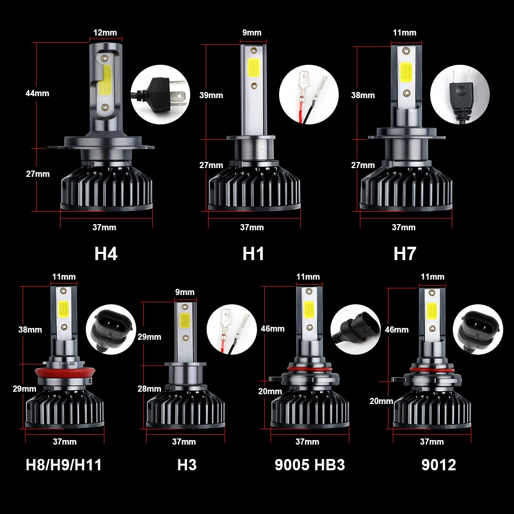 OPRAH Automotive LED Bulbs LED Headlights Others Car Light ACCE H1 H3 H4 H7 9005 Super Brightness F2 COB Car LED Light Bulb