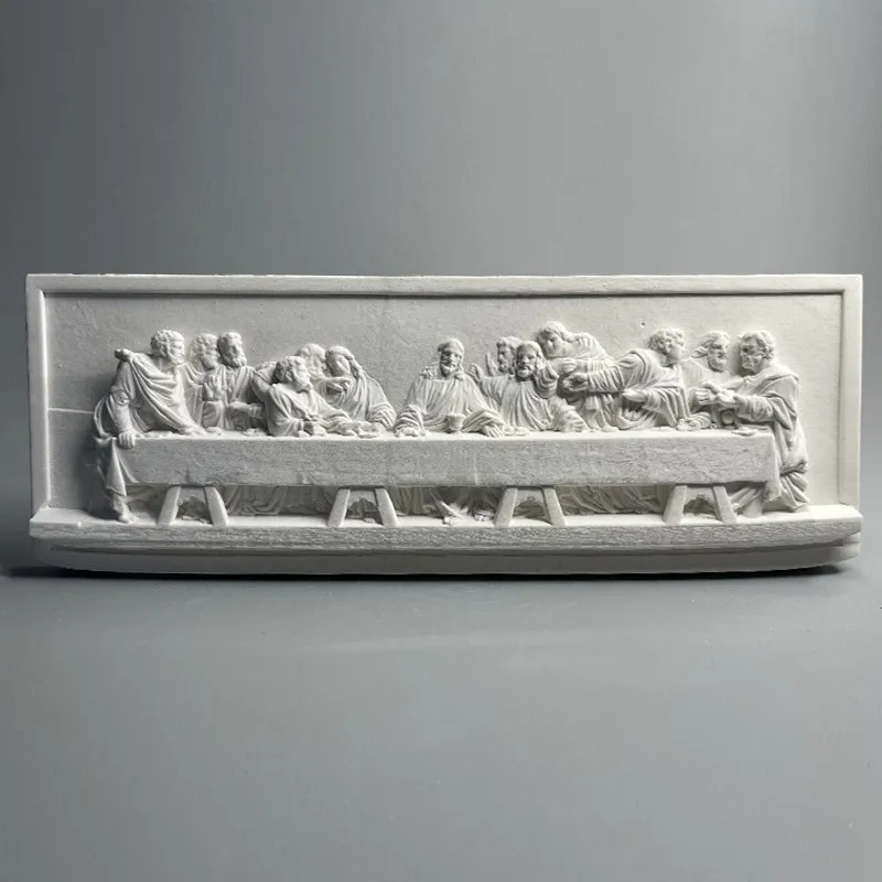 Das Letzte Abendmahl Gips-Retro-Relief Heimdekoration Ornamente Da Vinci Stereo-Gemälde Dekorative Ornamente Schreibtisch-Accessoires – Detail 6