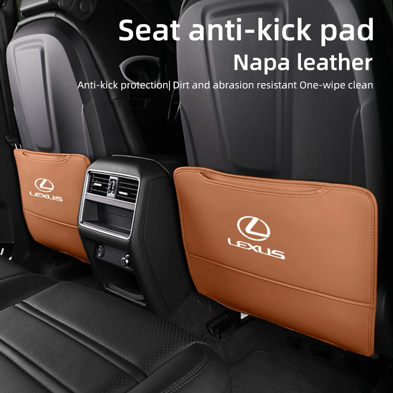 مقعد السيارة المضادة للركلة وسادة جلدية غطاء حامي المقعد اكسسوارات لكزس CT ES GS NX IS250 CT200h IS300h ES300h RX400h NX300h I #5
