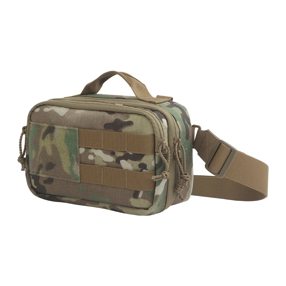 Tactical Style Shoulder Bag Multi-purpose Key Flashlight Phone Pouch Outdoor Camping Travel EDC Tools Bag Man Woman Satchel Pack