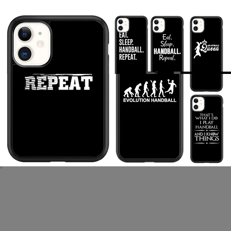 Eat Sleep Handball Repeat Phone Case For iPhone 16 15 14 plus XR XS 11 12 13 pro max Shell Cover coque