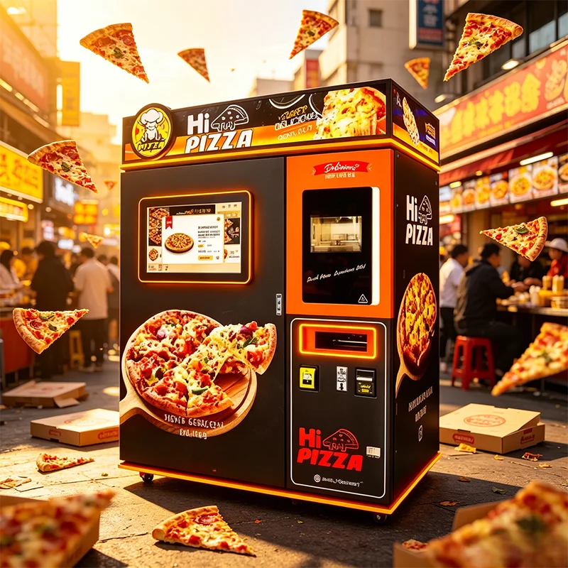 24 Hour Pizza Vending Machine Automatic Food Kiosk with Credit Card Reader