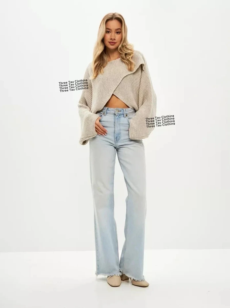 الخريف المحاصيل القمم سترة المرأة غير النظامية تصميم تريكو الخفافيش على شكل التنقل متماسكة لاعبا بدعة قارب الرقبة البلوز عادي البلوزات