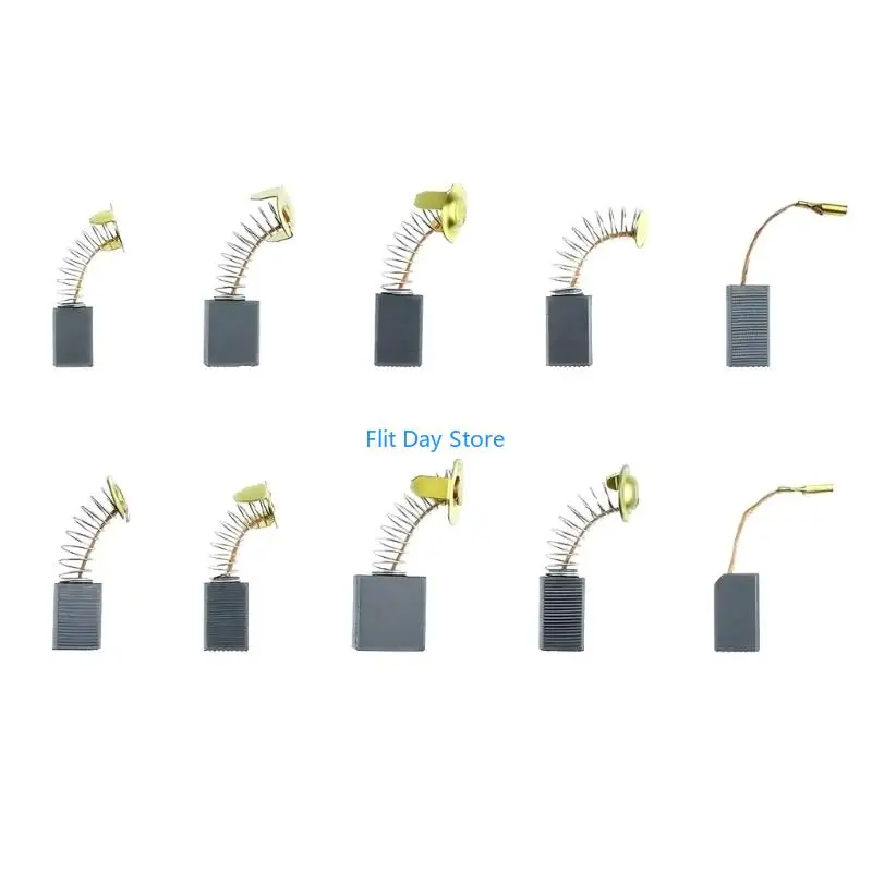F92C 80Pieces Carbon Brushes Mixed Size for Industrial Power Tool Easy to Replace 103#,153#,303#,21#,43#,44#,411#,6-100#,50#