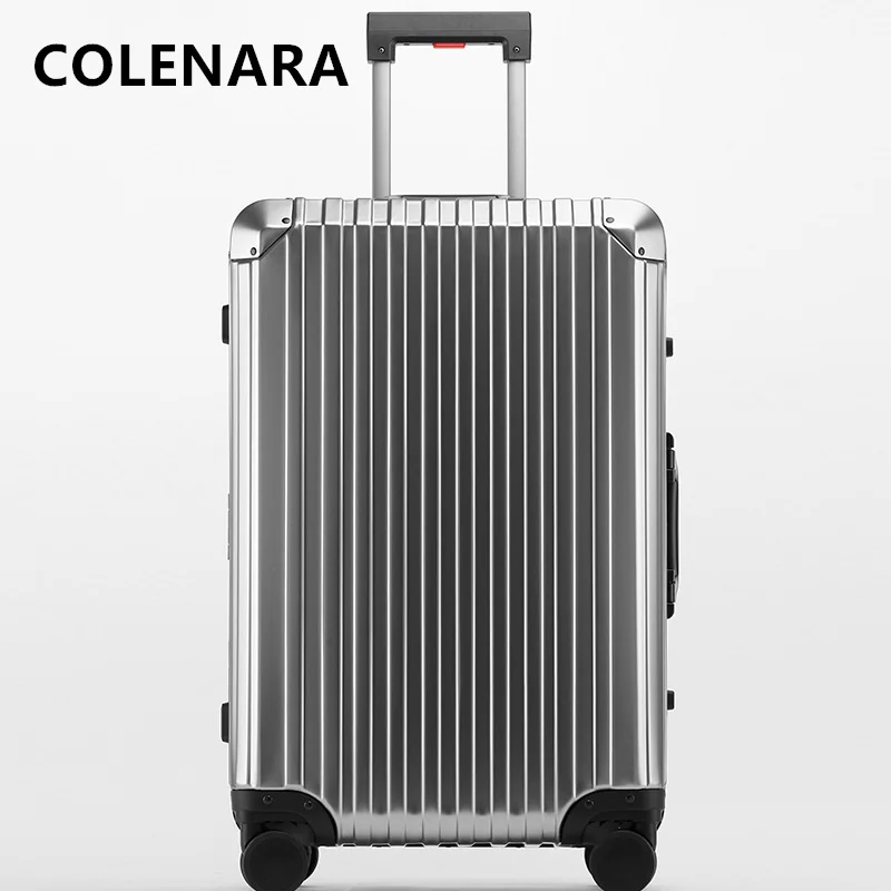 COLENARA Travel Luggage 20"24"26"28 Inch Large Capacity Trolley Case Full Aluminum Magnesium Alloy Boarding Box Rolling Suitcase